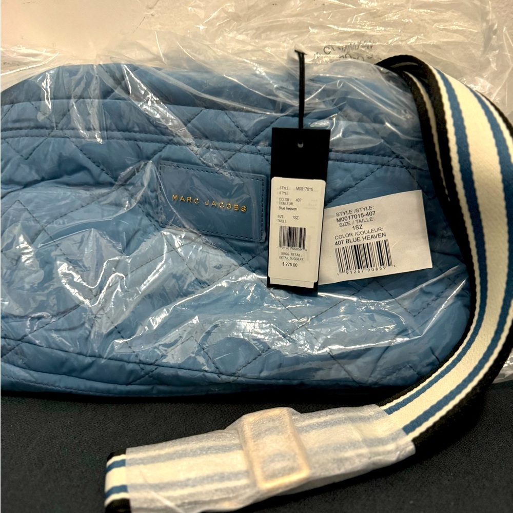 Marc Jacobs small nylon weekender tote bag (Blue) NWT